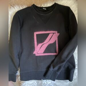 We11done Black and Pink Sweatshirt